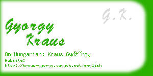 gyorgy kraus business card